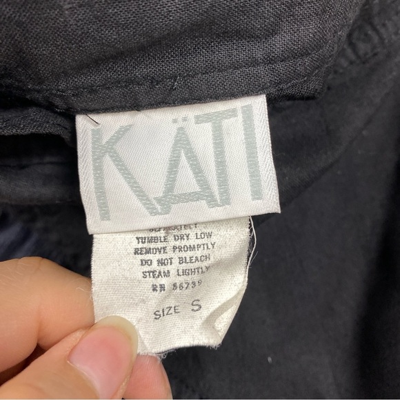 Vintage Kati Mixed Media Southwestern Knit Skirt Side Slit Size Small Black - Picture 9 of 10